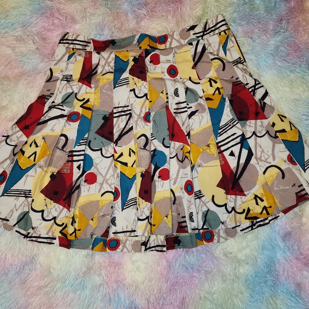 Vintage PRINCE Practice Gear Tennis Pickleball Skirt Retro Graphic Print 12
